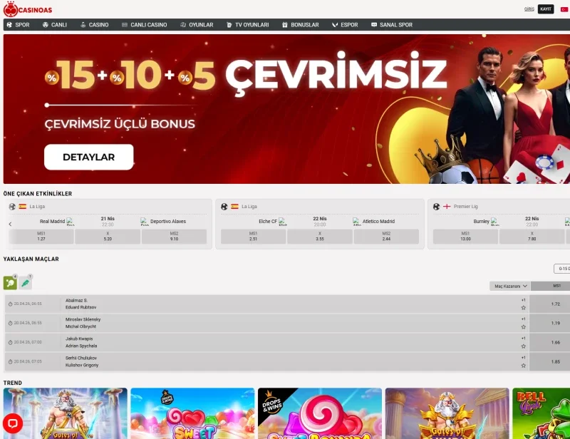 Casinoas ekran görüntüsü