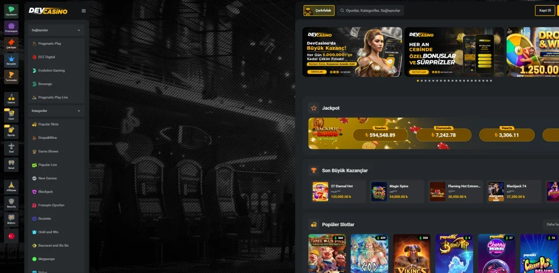 Dev Casino ekran görüntüsü