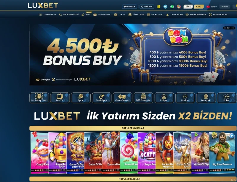 Luxbet ekran görüntüsü