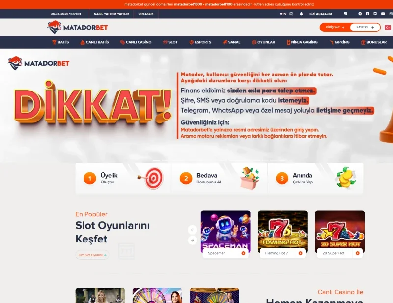Matadorbet ekran görüntüsü