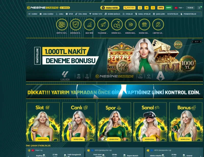 Nesine Casino ekran görüntüsü