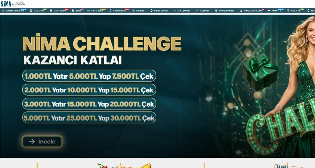 Nima Casino ekran görüntüsü