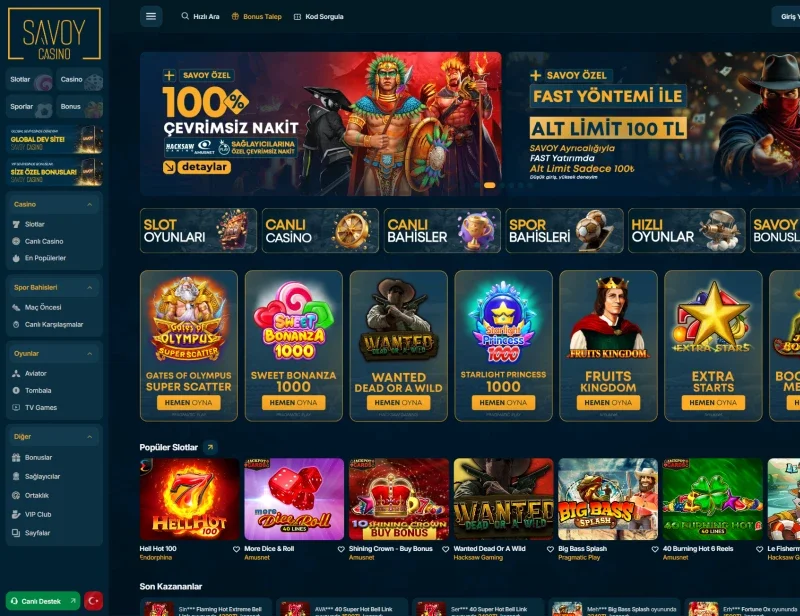 Savoy Casino ekran görüntüsü