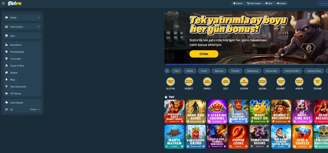 Slotra ekran görüntüsü