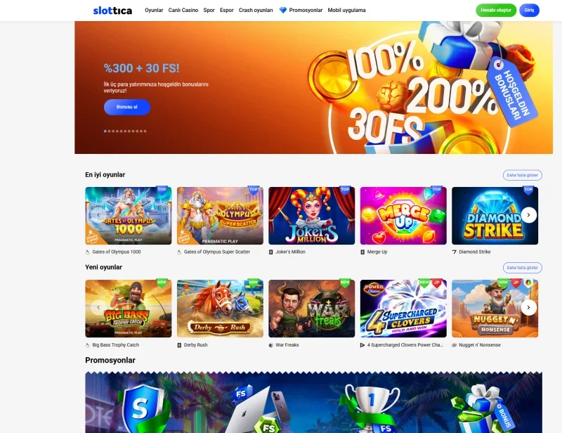 Slottica ekran görüntüsü