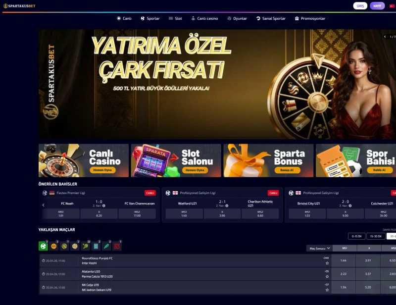 Spartakusbet ekran görüntüsü