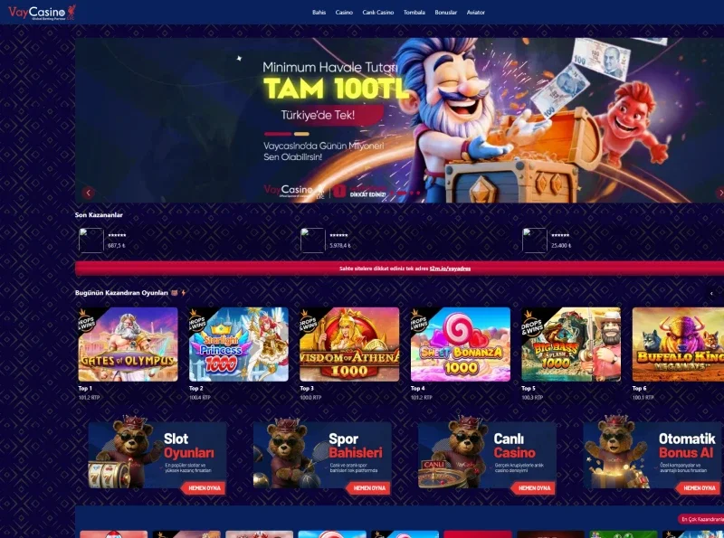 Vaycasino ekran görüntüsü